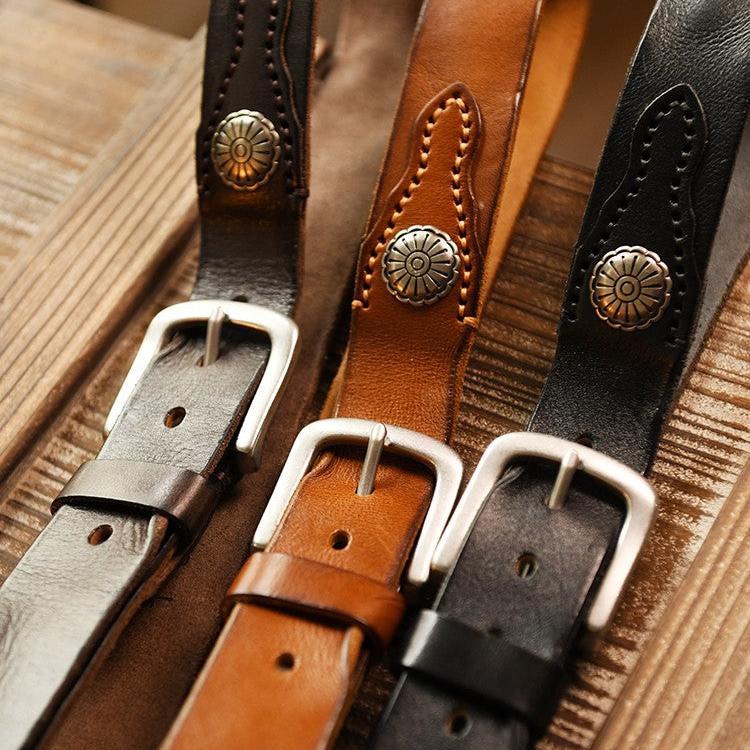 Frontier Cowhide Belt — Hopeforwho (view 6)