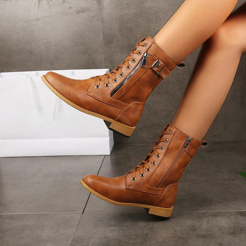 Brandy Leather Boots — Hopeforwho