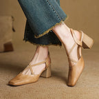 Blaire Leather Heels — Hopeforwho (view 2)