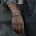 Torin Silver Cuff Bracelet — Hopeforwho (view 4)