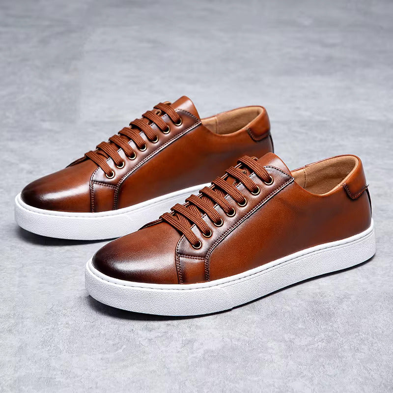 Men's Genuine Leather Sneakers | Savoni — Hopeforwho (view 2)