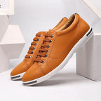 Leather Low-Top Sneakers – Men's Casual Dress Shoes | Verano — Hopeforwho (view 3)