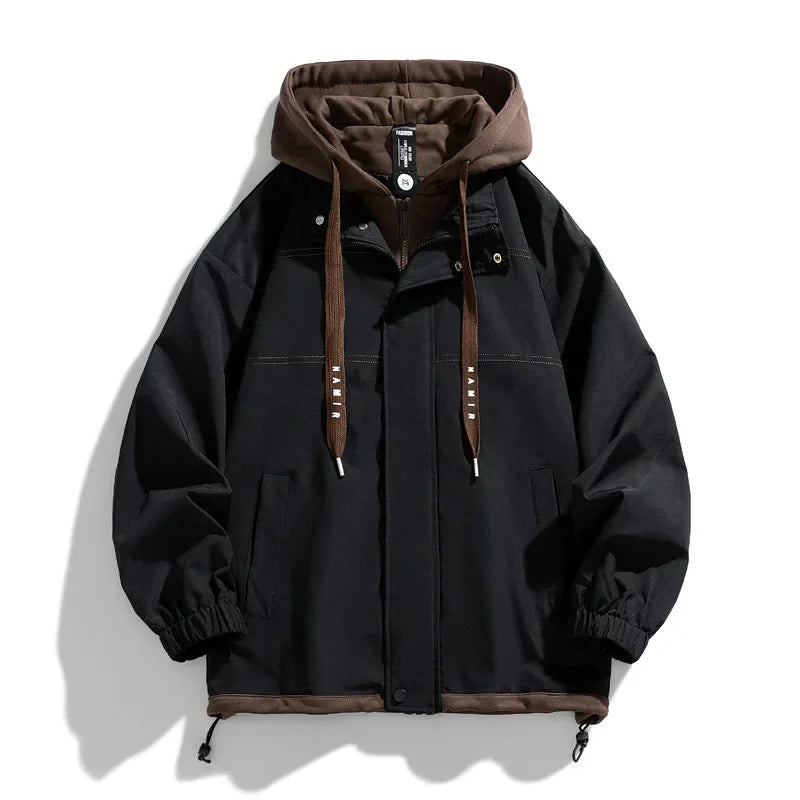 Layered Hooded Jacket – Relaxed Fit For Men | Camden — Hopeforwho (view 6)