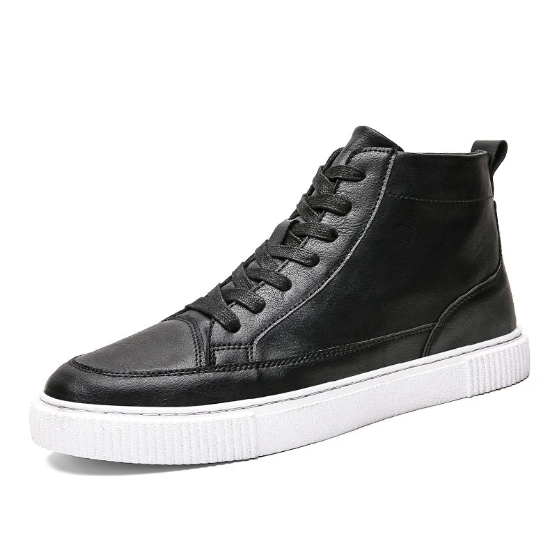 Oliver High Top Leather Sneakers — Hopeforwho (view 7)