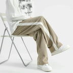 Wide-Leg Sweatpants Side Stripe – Men's Drawstring Lounge Pants | Marston — Hopeforwho (view 2)