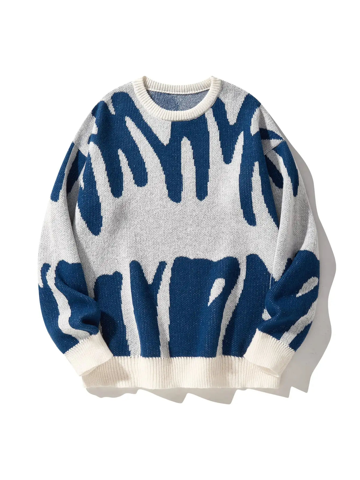 Abstract Wool Pullover Sweater – Men's Oversized Knit | Garen — Hopeforwho (view 7)
