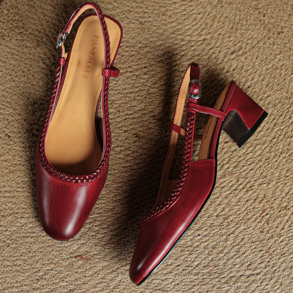 Soravina Leather Heels — Hopeforwho (view 5)