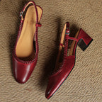 Soravina Leather Heels — Hopeforwho (view 5)