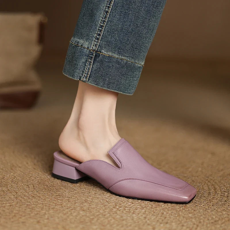 Bellesa Leather Mules — Hopeforwho (view 2)