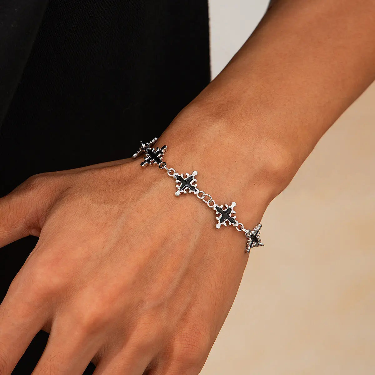 Obsidian Cross Bracelet — Hopeforwho (view 3)