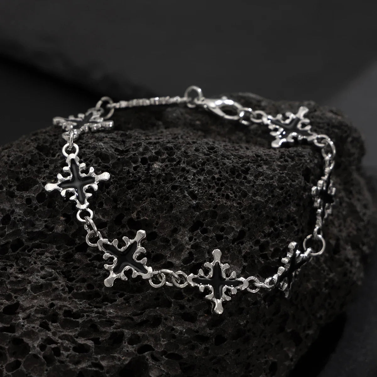 Obsidian Cross Bracelet — Hopeforwho (view 4)