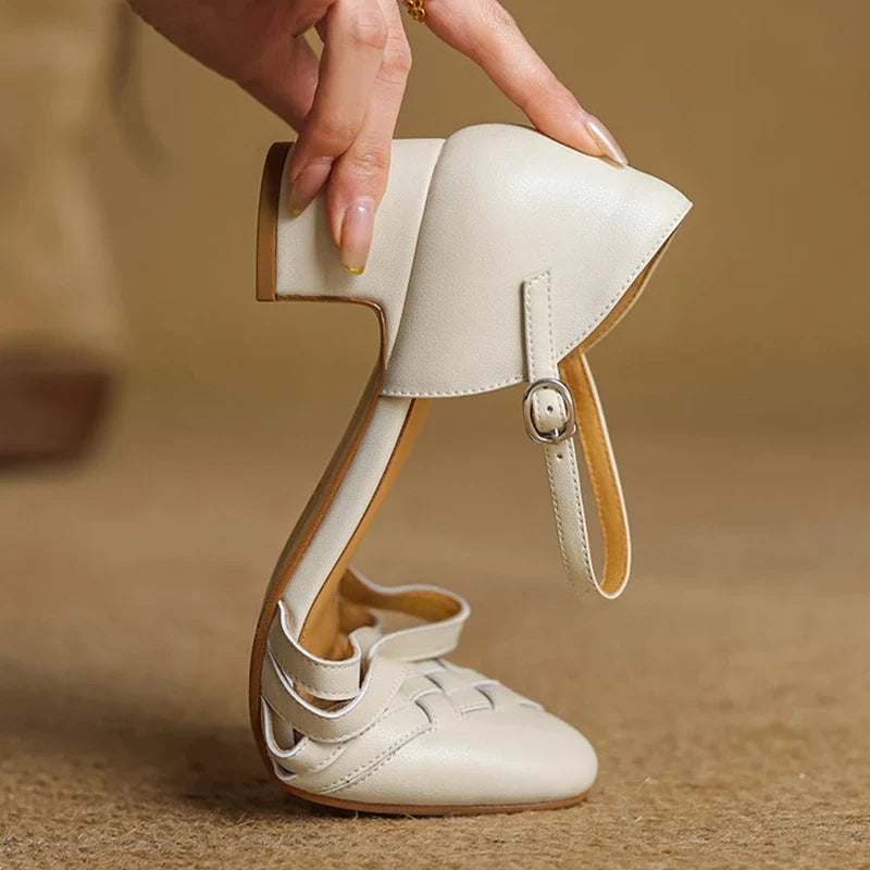 Avora Genuine Leather Heels — Hopeforwho (view 5)