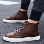 Oliver High Top Leather Sneakers — Hopeforwho (view 2)