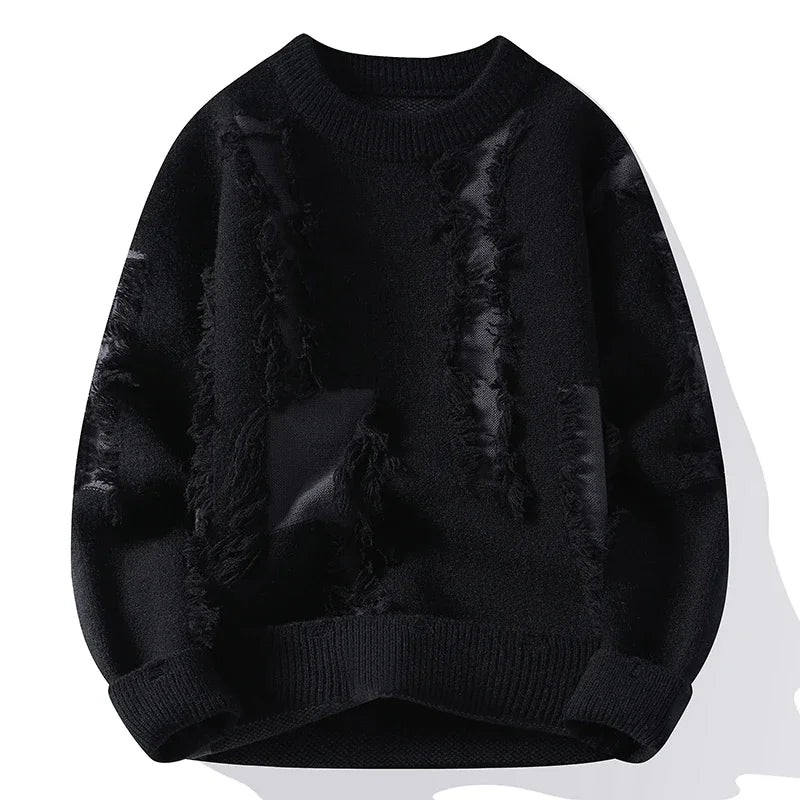 Frayed Knit Sweater – Men's Pullover | Camden — Hopeforwho (view 4)