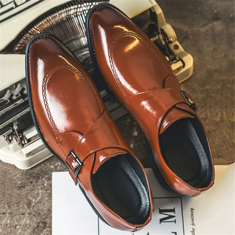 Pierson Leather Monk Strap Loafers — Hopeforwho (view 4)