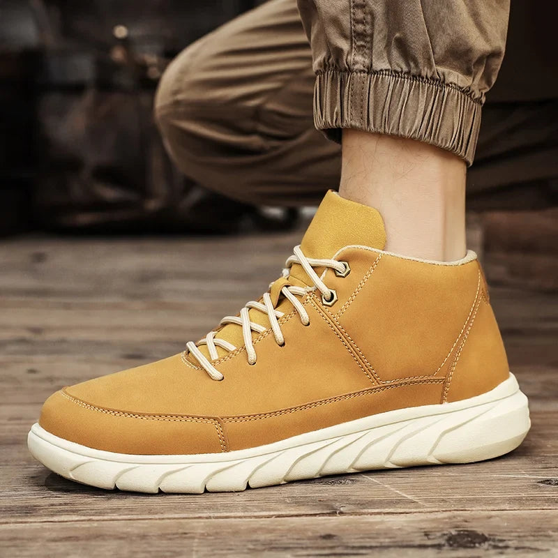 Expedition High-Top Leather Sneakers — Hopeforwho (view 10)