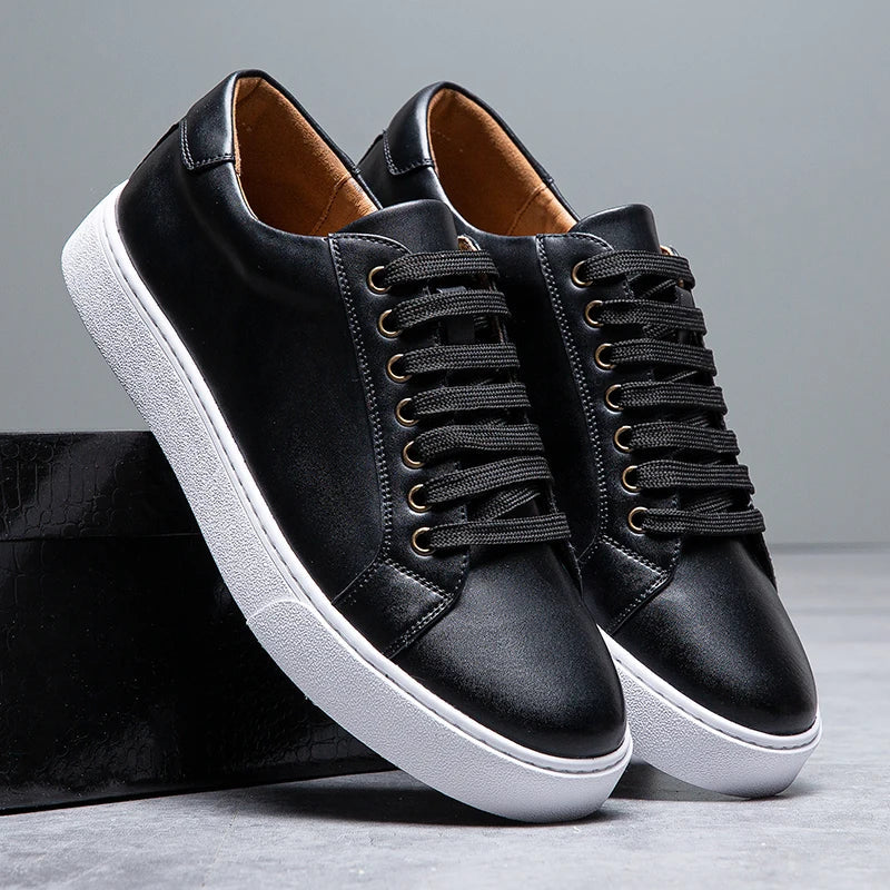 Men's Genuine Leather Sneakers | Savoni — Hopeforwho (view 8)