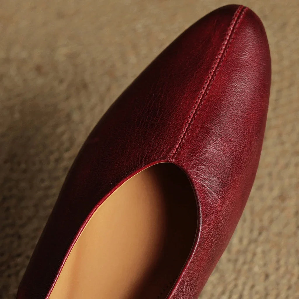Juliet Genuine Leather Flats — Hopeforwho (view 5)