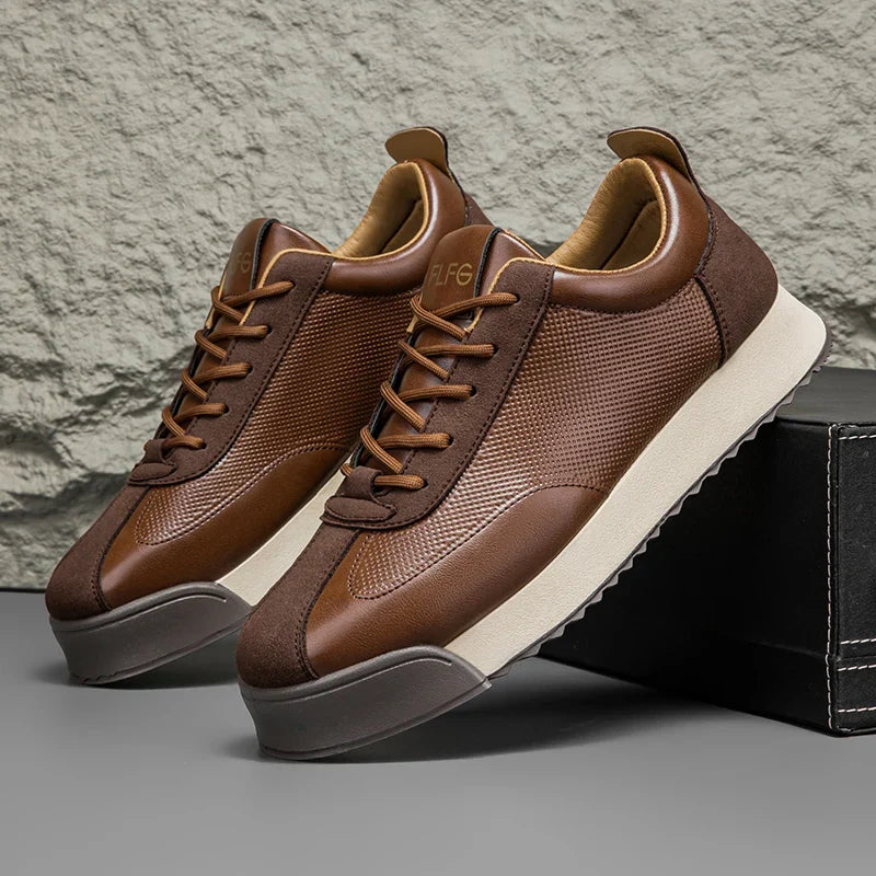 Savoni Leather Sneakers — Hopeforwho (view 4)