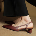 Camille Genuine Leather Heels — Hopeforwho (view 2)