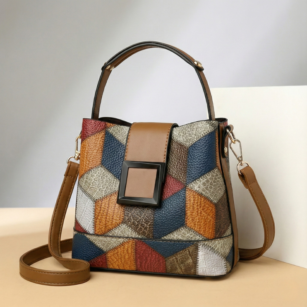 Women's Leather Handbag with Gold Hardware | Savona — Hopeforwho (view 5)