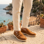Como Suede Double-Buckle Loafers — Hopeforwho (view 5)