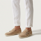 Como Suede Double-Buckle Loafers — Hopeforwho (view 9)