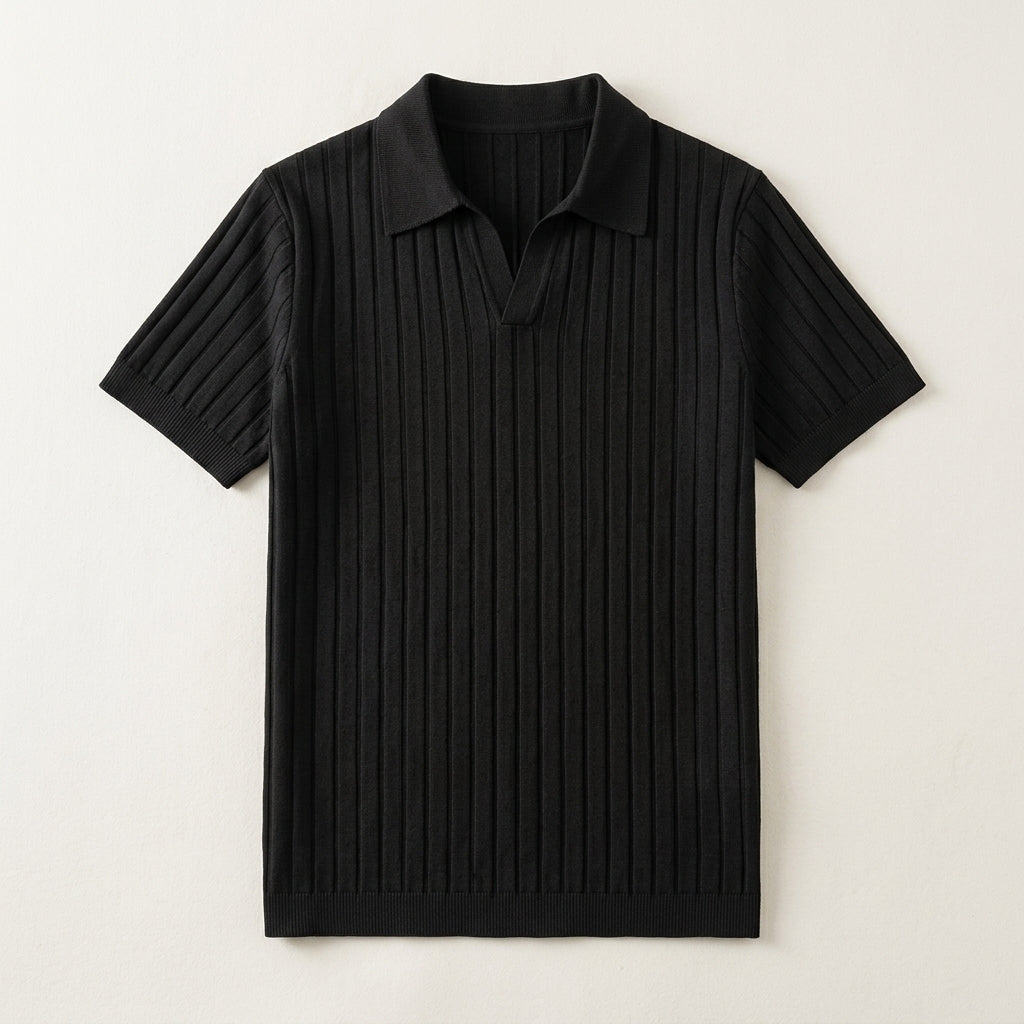 Taormina Ribbed Knit Polo — Hopeforwho (view 5)