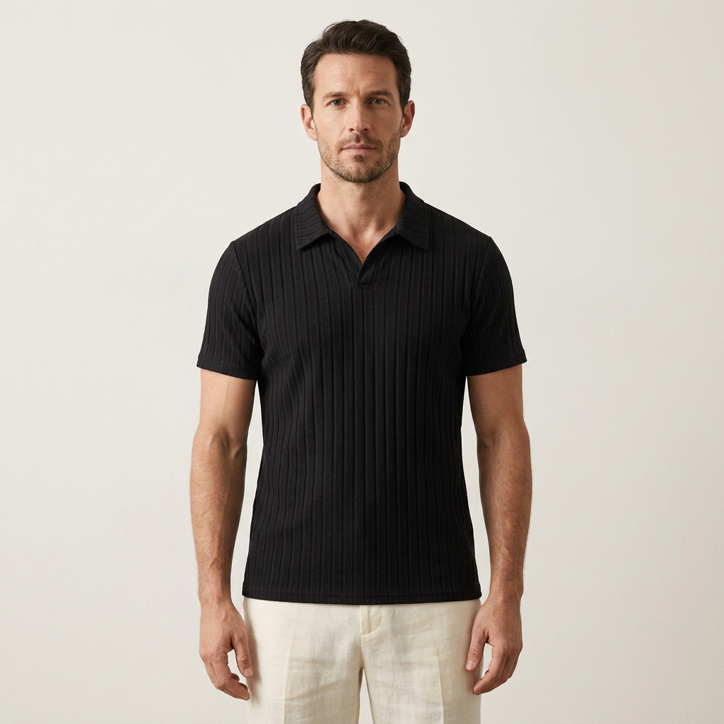 Taormina Ribbed Knit Polo — Hopeforwho (view 6)