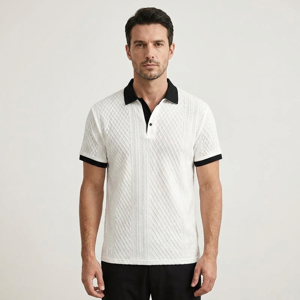 Levanto Jacquard Polo — Hopeforwho (view 7)