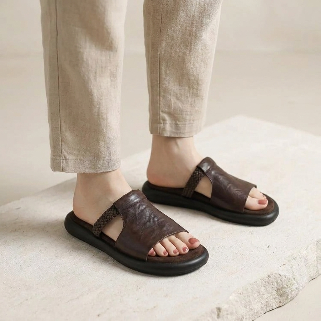 Marsala Leather Flats — Hopeforwho (view 10)