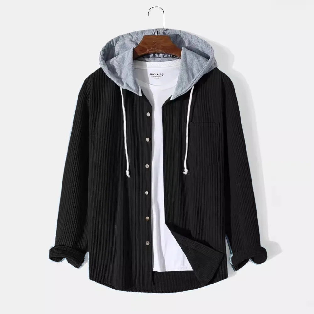 Mason Corduroy Hooded Shirt — Hopeforwho (view 10)