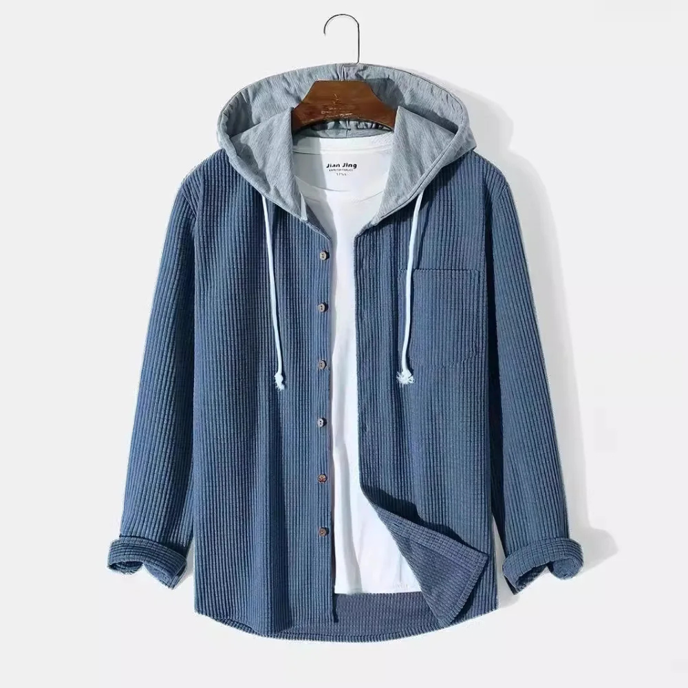 Mason Corduroy Hooded Shirt — Hopeforwho (view 7)