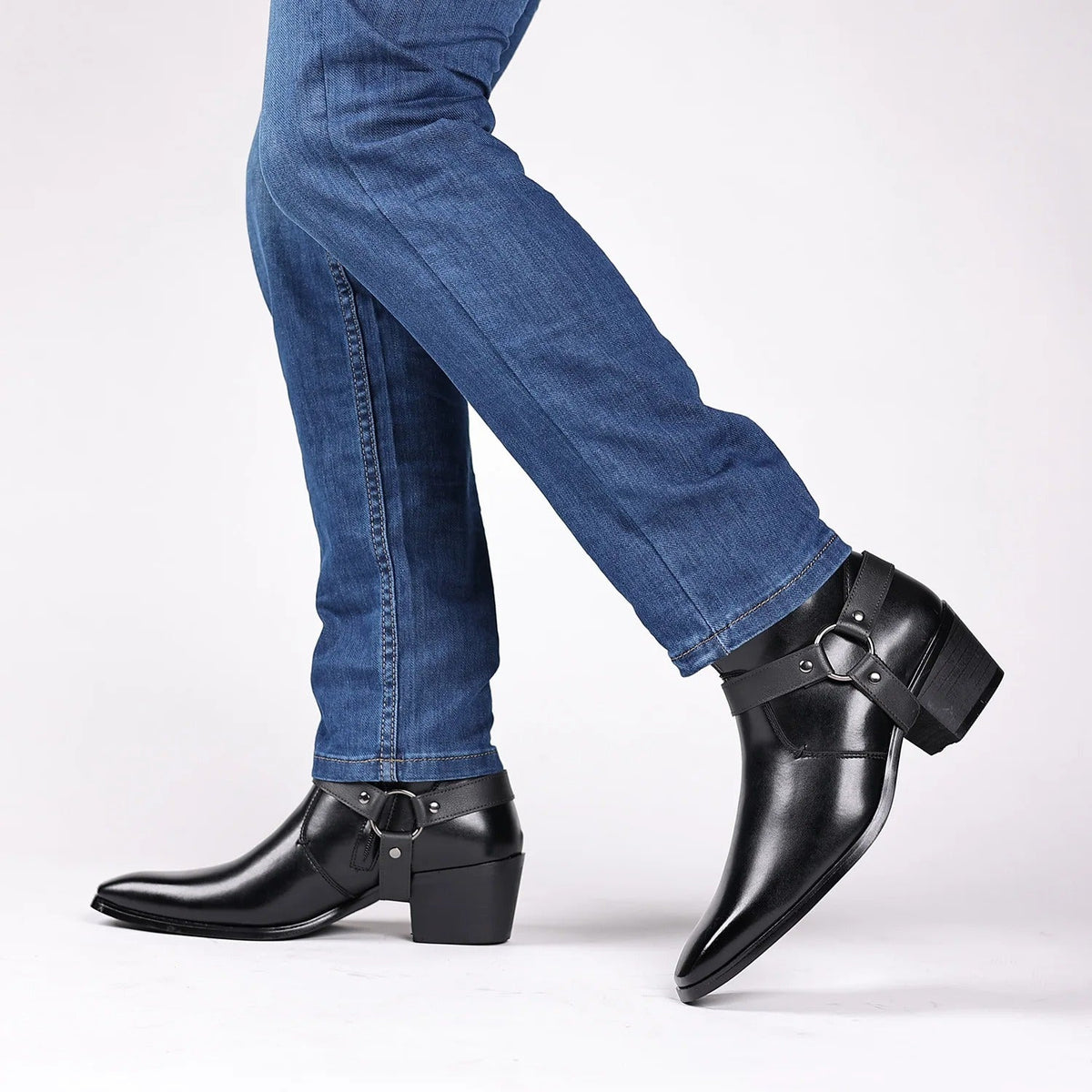 Savonti Men's Leather Harness Boots — Hopeforwho (view 7)
