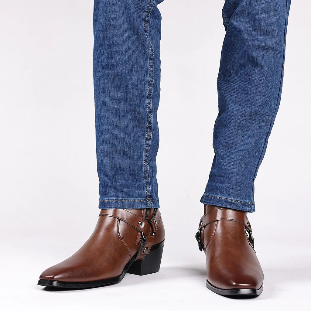 Savonti Men's Leather Harness Boots — Hopeforwho (view 3)